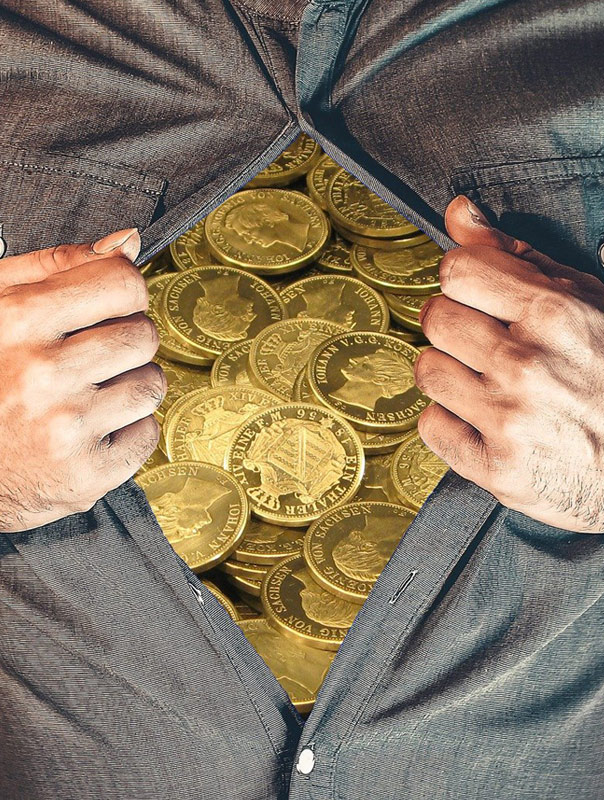 Coins in the bags